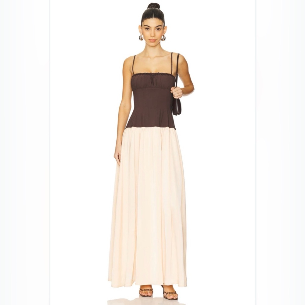WeWoreWhat Ruffle Corset Maxi Dress
